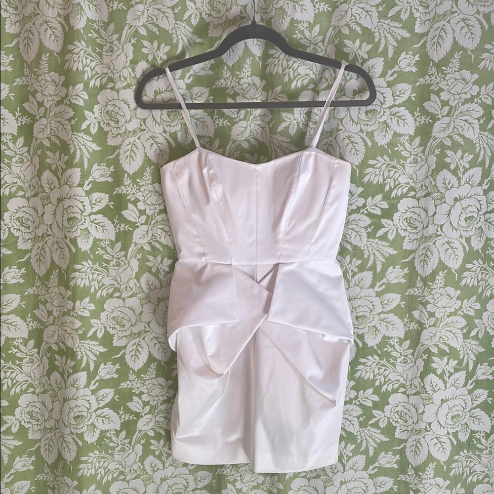 Bcbgeneration White Pleated Strapless Mini Dress - image 3